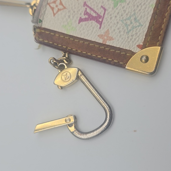 Louis Vuitton Multicolor Mono Pochette Cles Wallet Coin Purse (VERY GOOD)COA✨️ - Picture 9 of 12